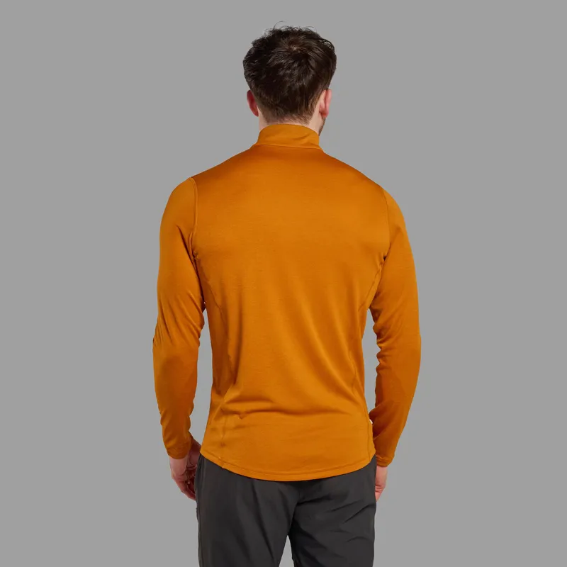 Montane Mens Dart Zip Neck T-Shirt - Amber-2