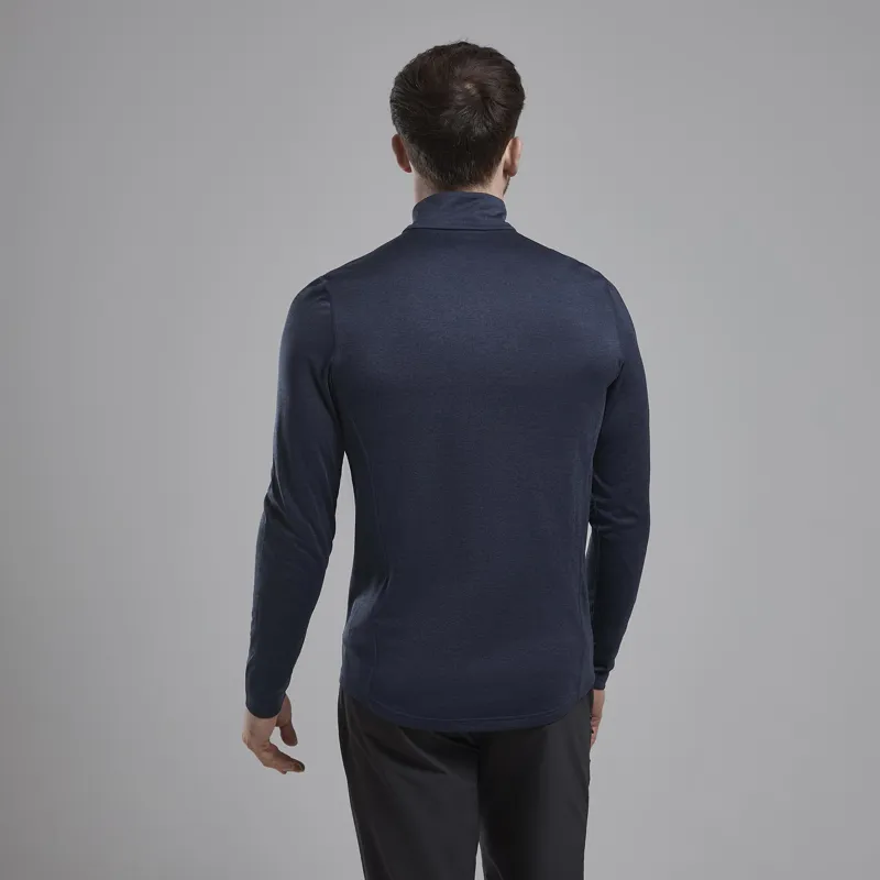 Montane Mens Dart Zip Neck T-Shirt - Eclipse Blue-2
