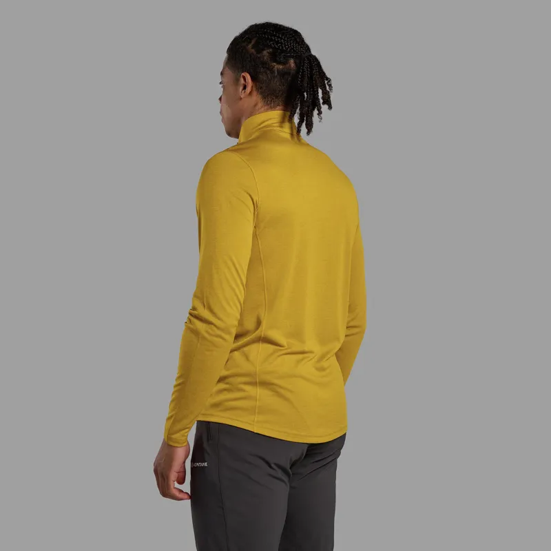 Montane Mens Dart Zip Neck T-Shirt - Ginkgo Gold-2