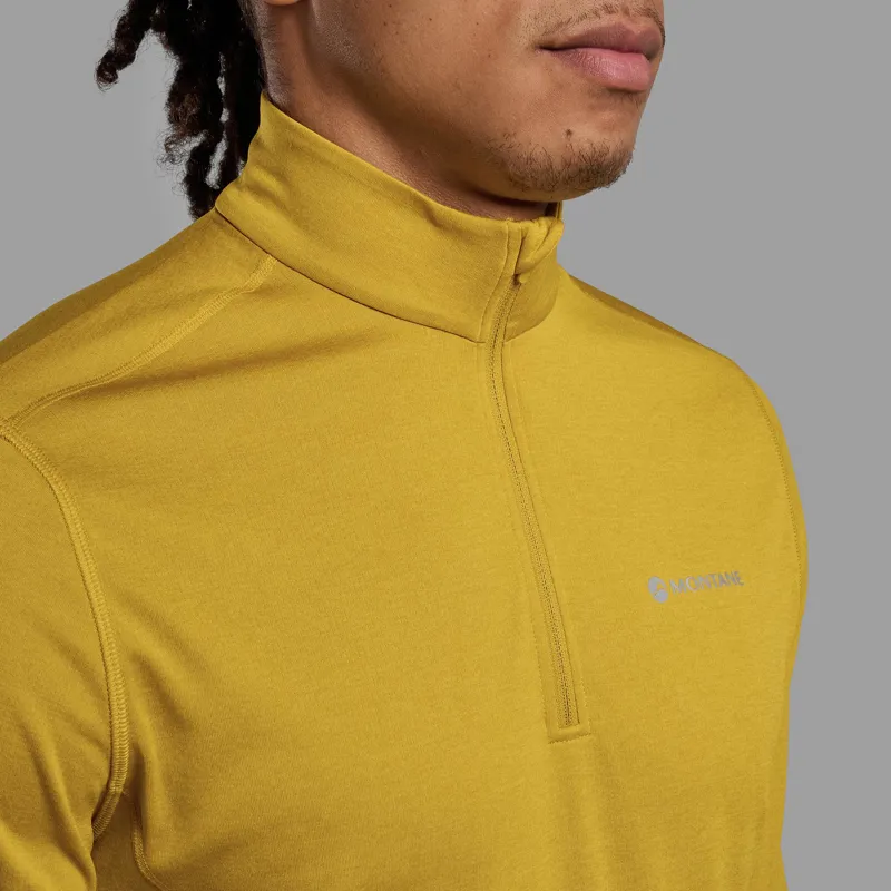 Montane Mens Dart Zip Neck T-Shirt - Ginkgo Gold-3