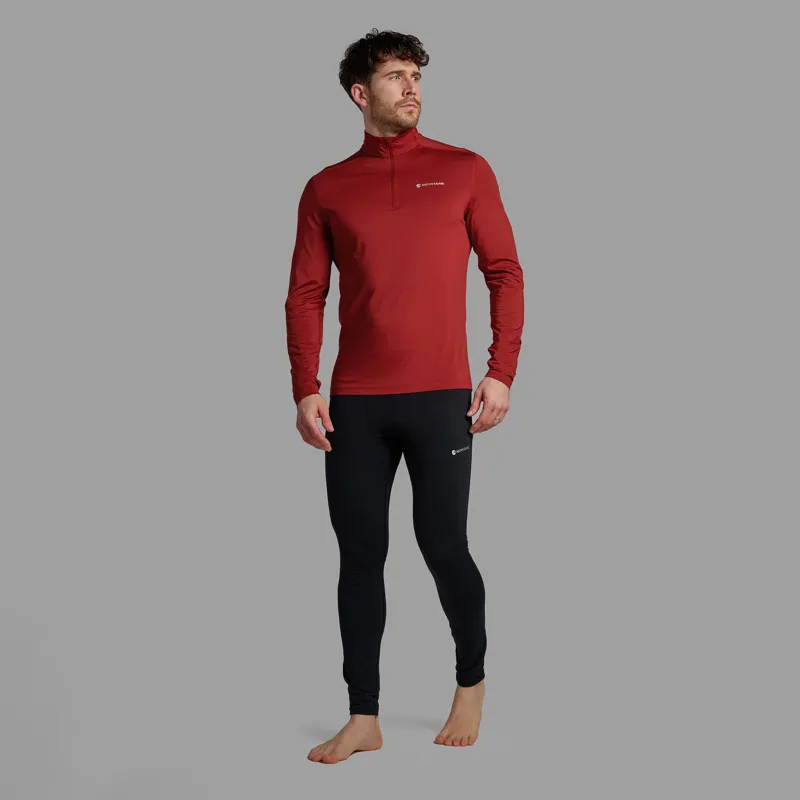 Montane Mens Dart XT Zip Neck T-Shirt - Dark Maple-3