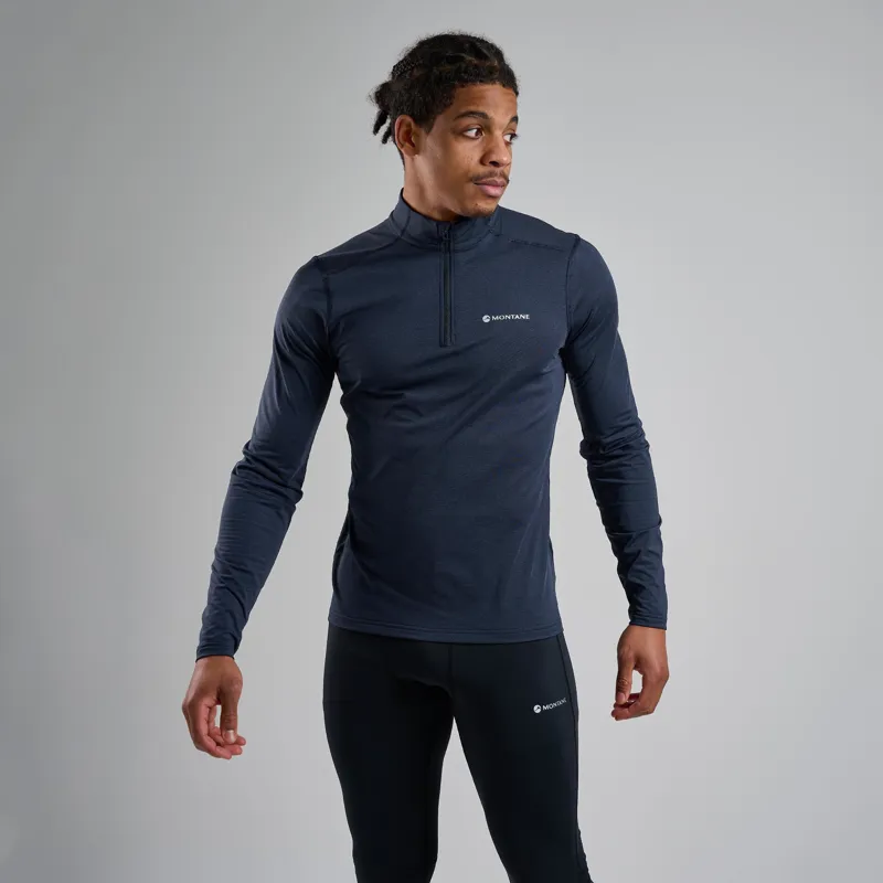 Montane Mens Dart XT Zip Neck T-Shirt - Eclipse Blue-1