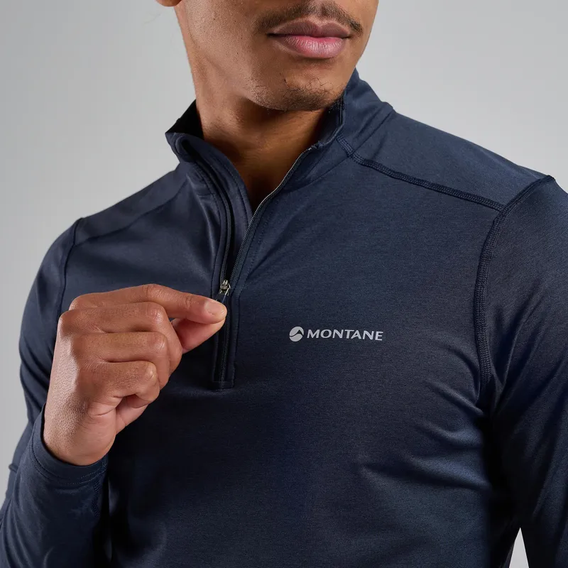 Montane Mens Dart XT Zip Neck T-Shirt - Eclipse Blue-4