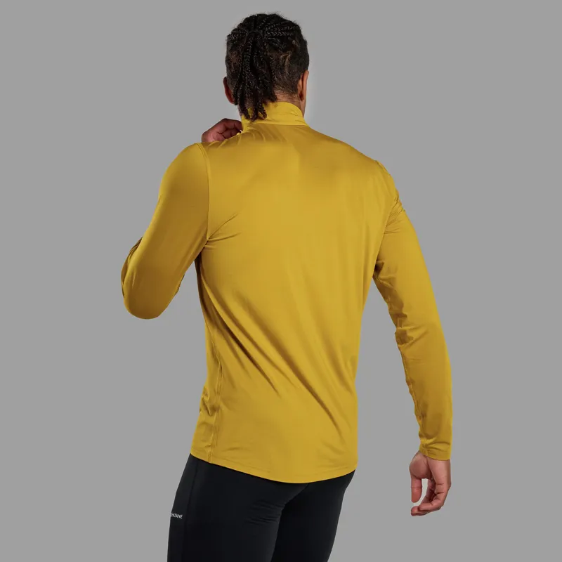 Montane Mens Dart XT Zip Neck T-Shirt - Ginkgo Gold-2