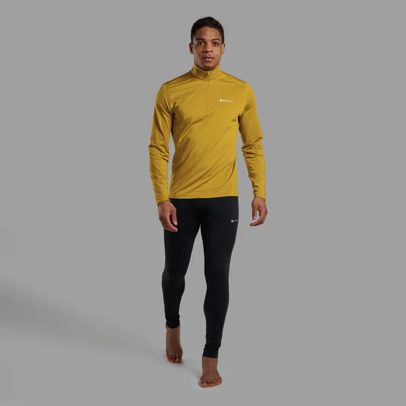 Montane Mens Dart XT Zip Neck T-Shirt - Ginkgo Gold-3