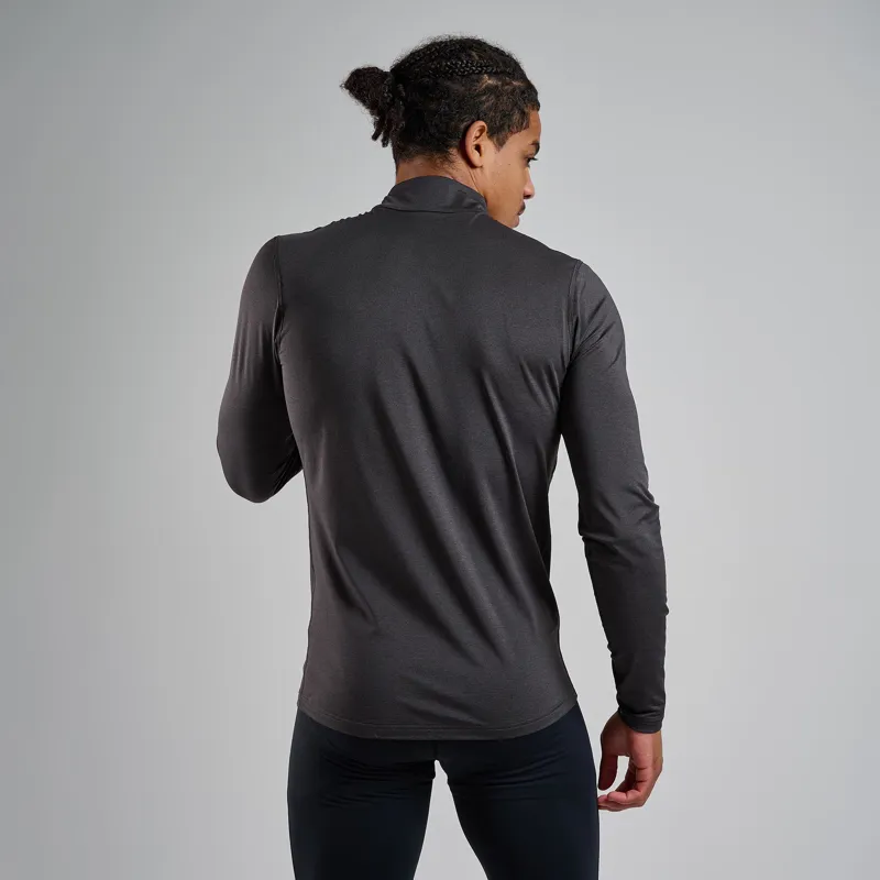 Montane Mens Dart XT Zip Neck T-Shirt - Midnight Grey-2