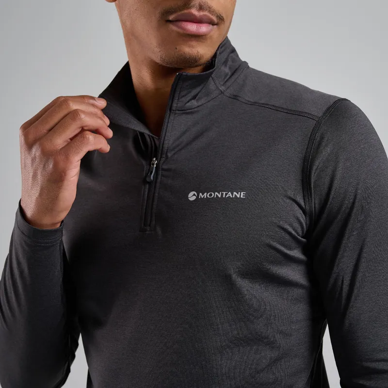 Montane Mens Dart XT Zip Neck T-Shirt - Midnight Grey-4