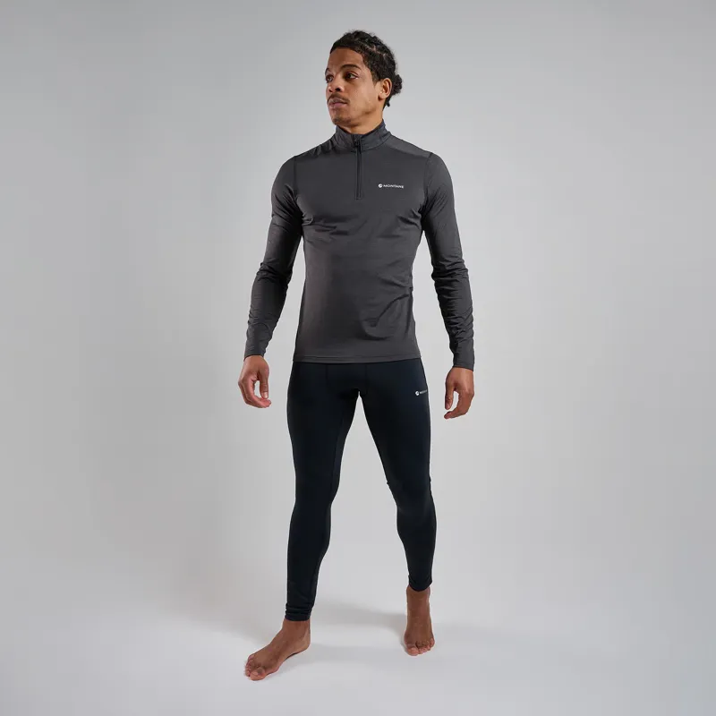 Montane Mens Dart XT Zip Neck T-Shirt - Midnight Grey-3