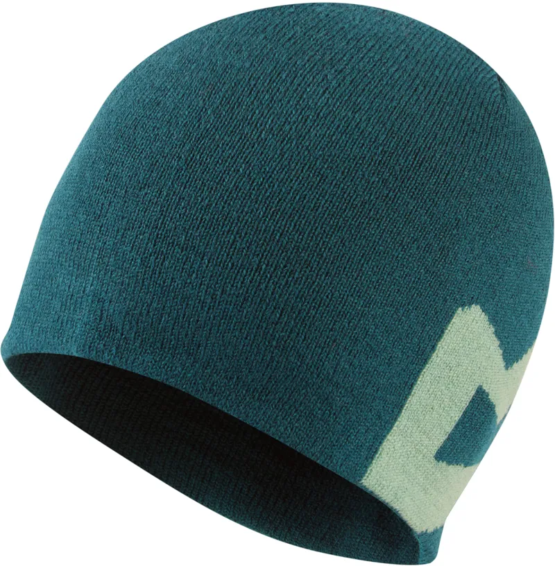 Mountain Equipment Womens Branded Knitted Beanie - Deep Teal-Lichen