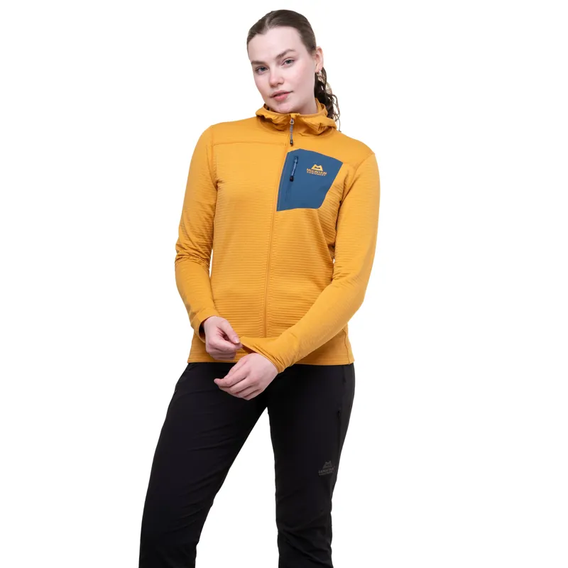 Mountain Equipment Womens Lumiko Hooded Jacket - Butterscotch-Majolica-3