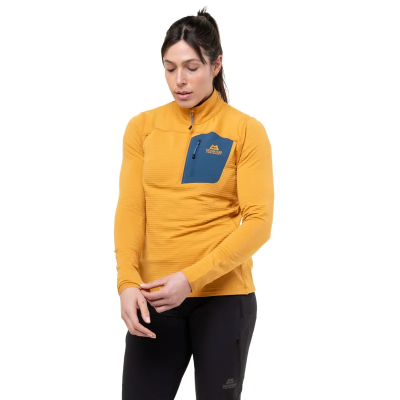 Mountain Equipment Womens Lumiko Zip T Fleece - Butterscotch-Majolica-4