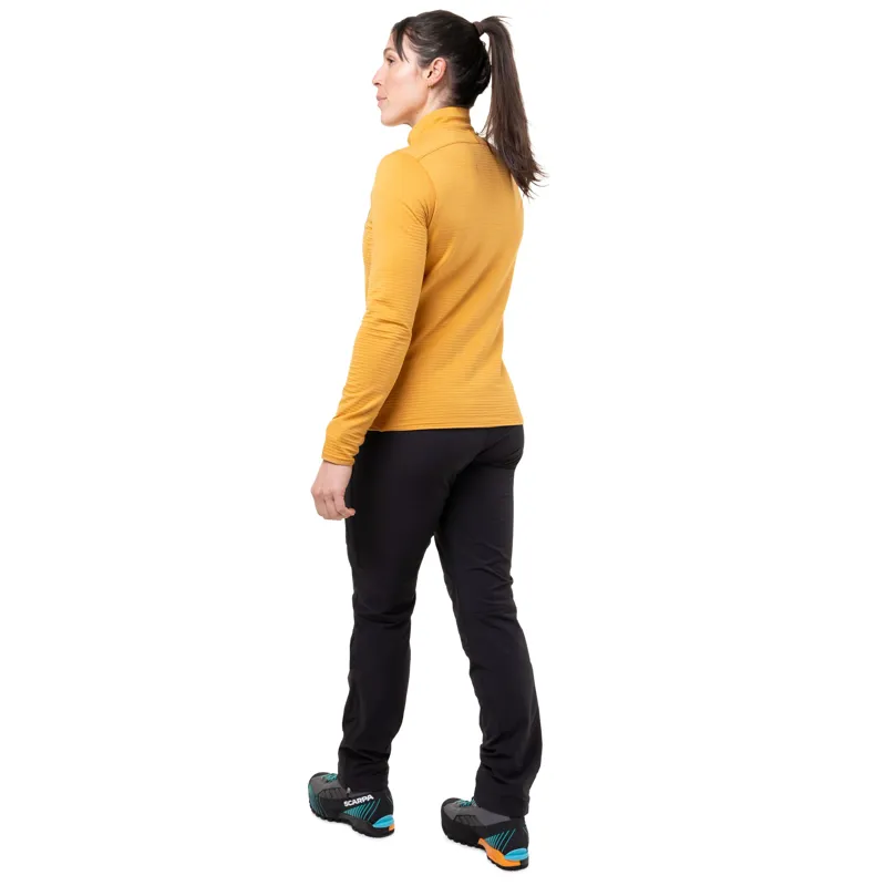 Mountain Equipment Womens Lumiko Zip T Fleece - Butterscotch-Majolica-3