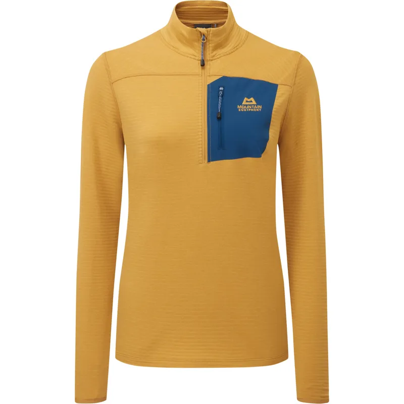 Mountain Equipment Womens Lumiko Zip T Fleece - Butterscotch-Majolica