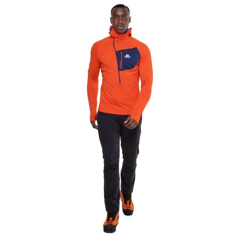 Mountain Equipment Mens Eclipse Hooded Zip-T Fleece - Fern-3