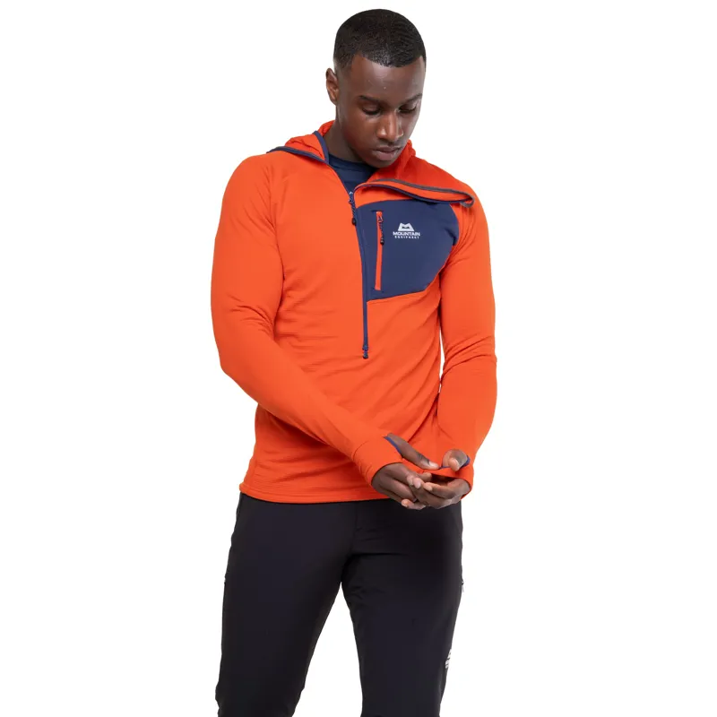 Mountain Equipment Mens Eclipse Hooded Zip-T Fleece - Medieval Blue-4