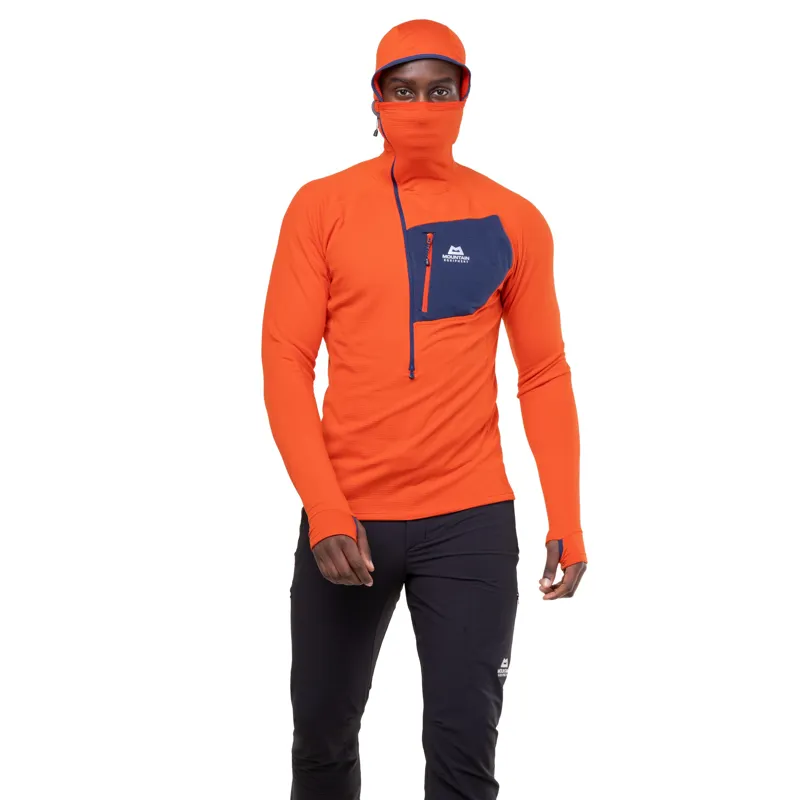 Mountain Equipment Mens Eclipse Hooded Zip-T Fleece - Fern-5