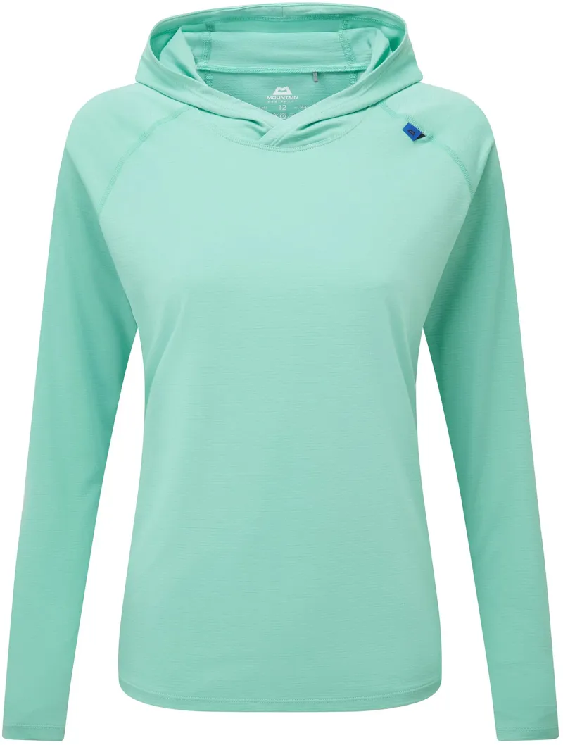 Mountain Equipment Womens Glace Hooded Top - Aqua