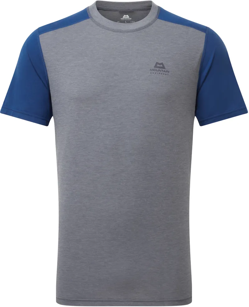 Mountain Equipment Mens Headpoint Block Tee - Flint Grey-Admiral