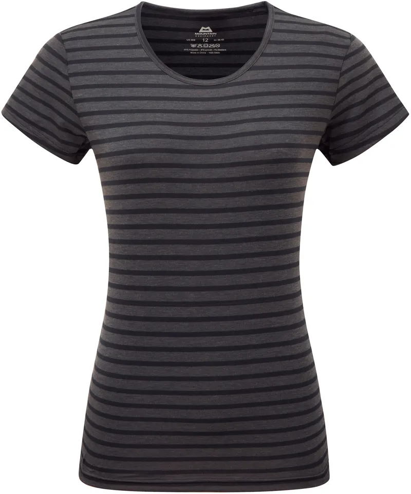 Mountain Equipment Womens Groundup Stripe Tee - Cosmos Stripe