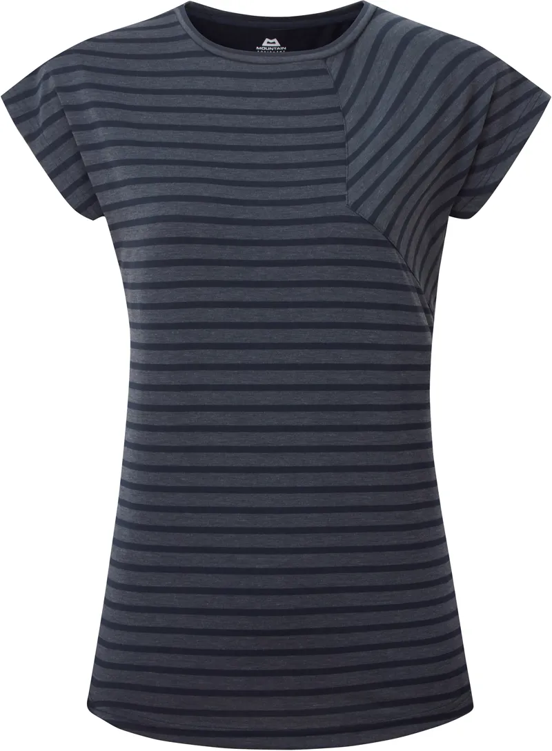 Mountain Equipment Womens Silhouette Tee - Cosmos Stripe-Cosmos