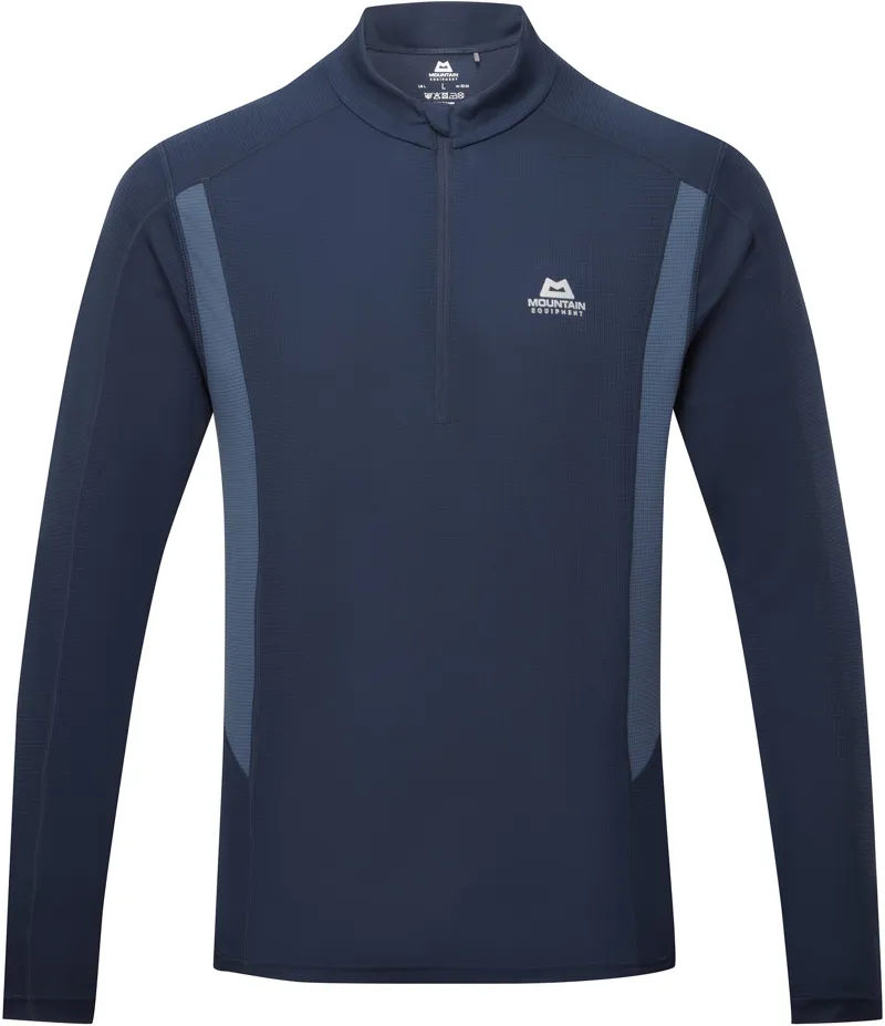 Mountain Equipment Mens Ignis Long Sleeved Zip-Tee - Cosmos-Dusk