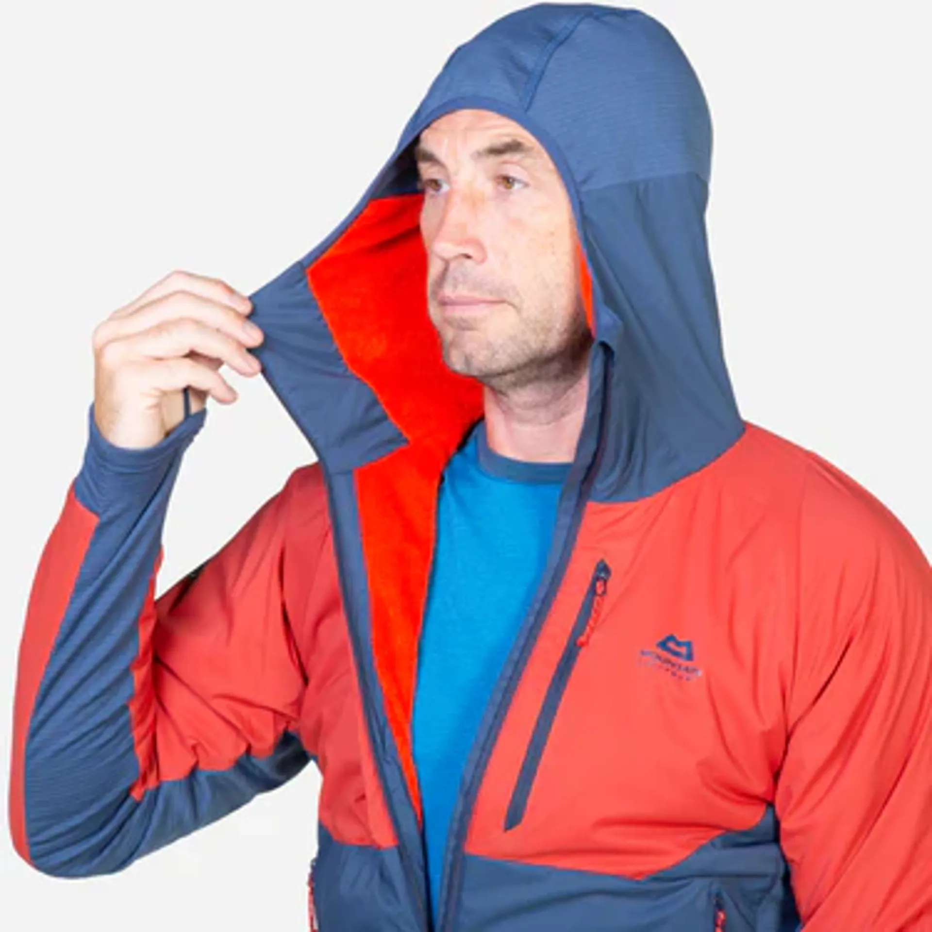 Mountain Equipment Mens Switch Pro Hooded Jacket - Red Rock-Dusk