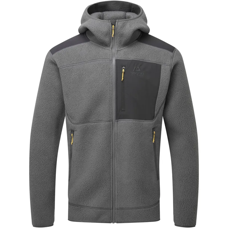 Mountain Equipment Mens Highpile Hooded Jacket - Anvil Grey-Black