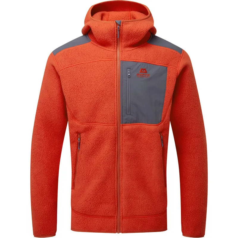 Mountain Equipment Mens Highpile Hooded Jacket - Red Rock-Ombre