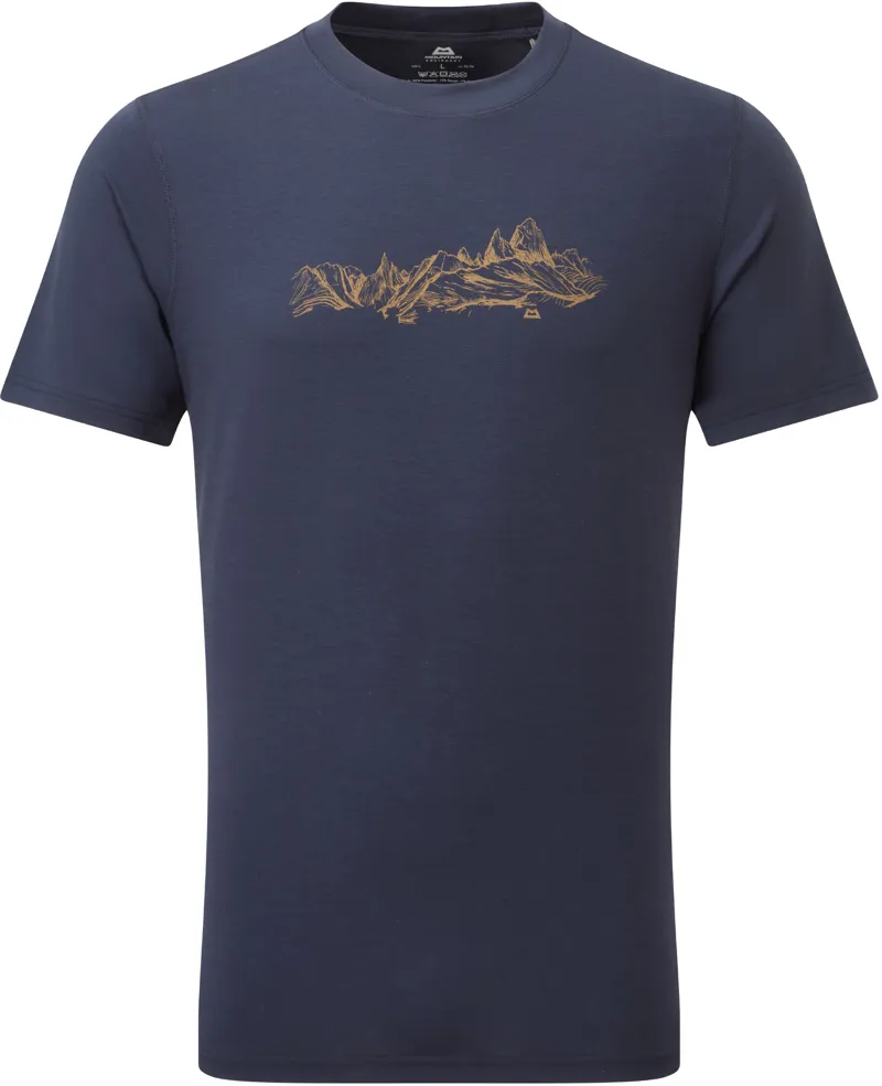 Mountain Equipment Mens Groundup Skyline Tee - Cosmos
