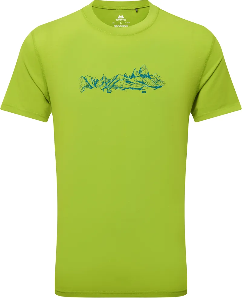 Mountain Equipment Mens Groundup Skyline Tee - Cactus
