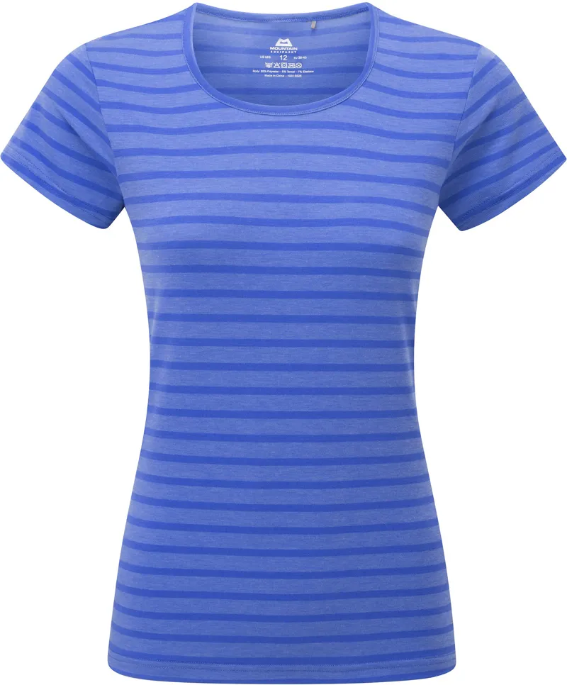 Mountain Equipment Womens Groundup Stripe Tee - Vivid Stripe