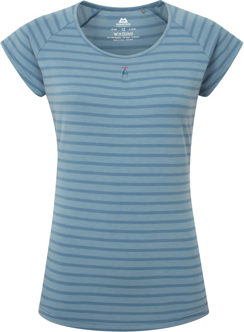 Mountain Equipment Womens Equinox Tee - Bluefin Stripe