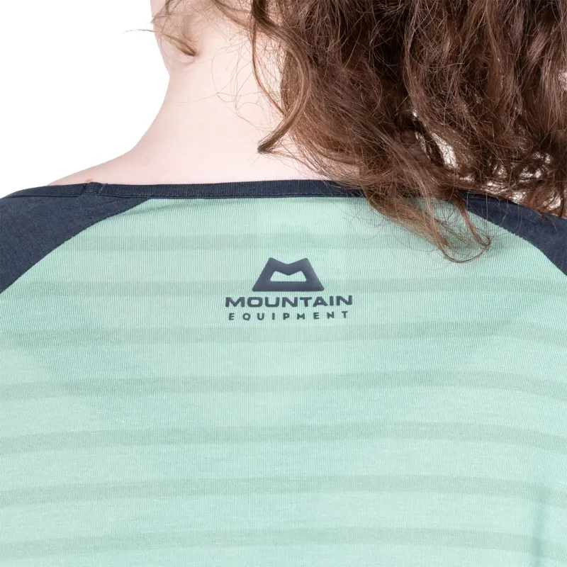 Mountain Equipment Womens Redline Long Sleeved Tee - Lichen Stripe-Cosmos-8