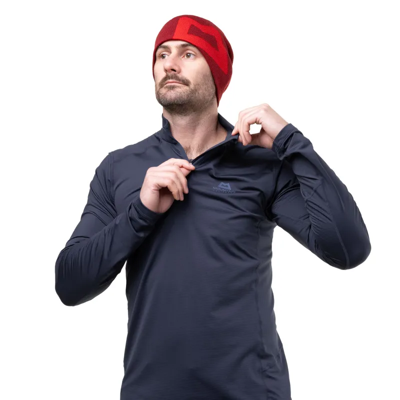 Mountain Equipment Mens Cerrig Long Sleeved Zip-Tee - Rust-6