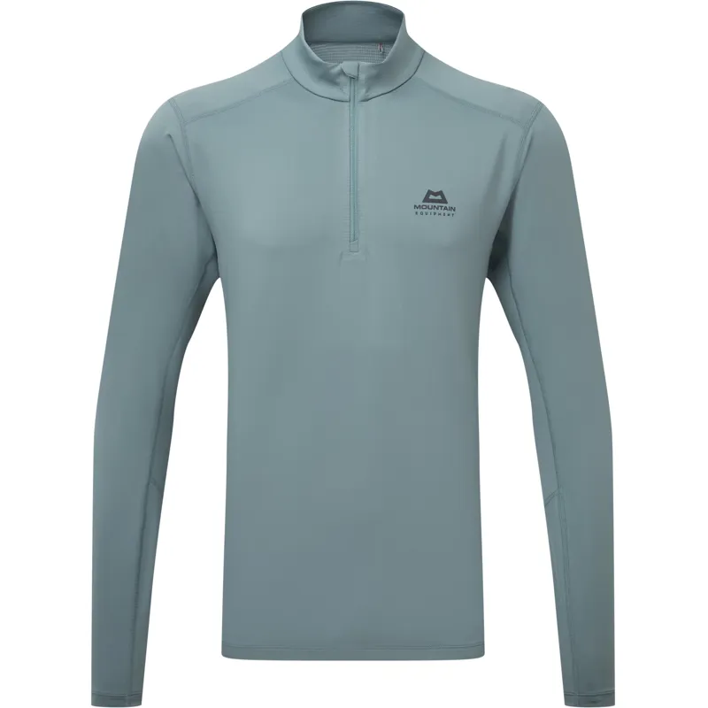 Mountain Equipment Mens Cerrig Long Sleeved Zip-Tee - Goblin Blue