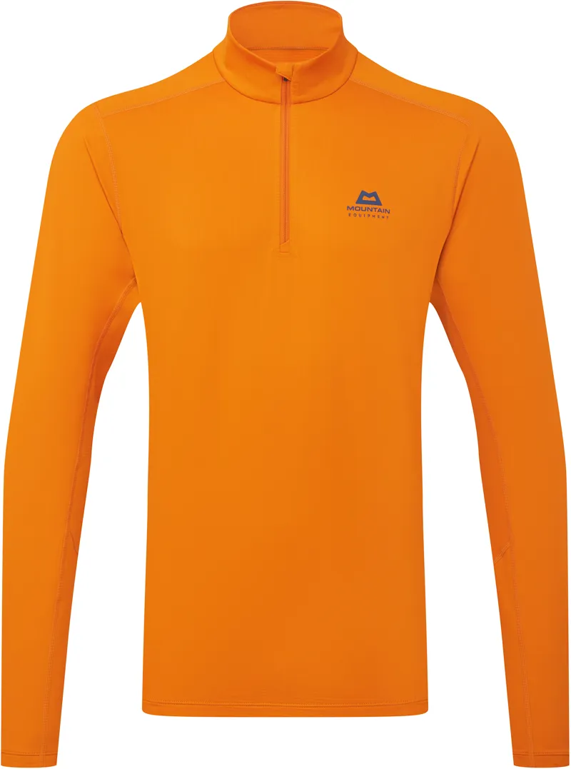 Mountain Equipment Mens Cerrig Long Sleeved Zip-Tee - Rust