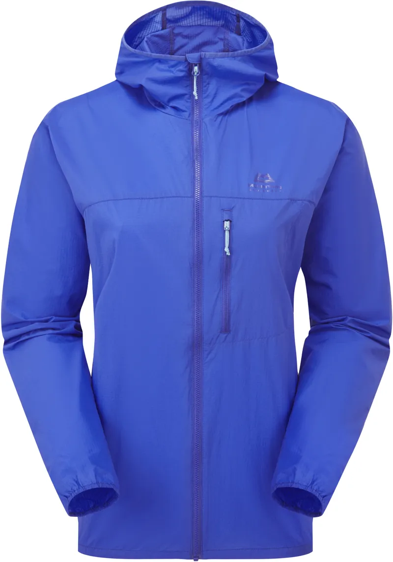 Mountain Equipment Womens Aerofoil Hooded Jacket - Vivid Blue