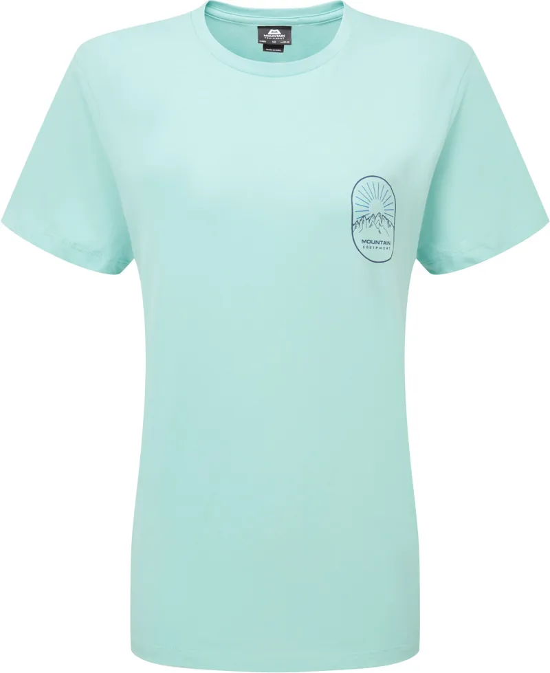 Mountain Equipment Womens Alpenglow Tee - Tee Aqua