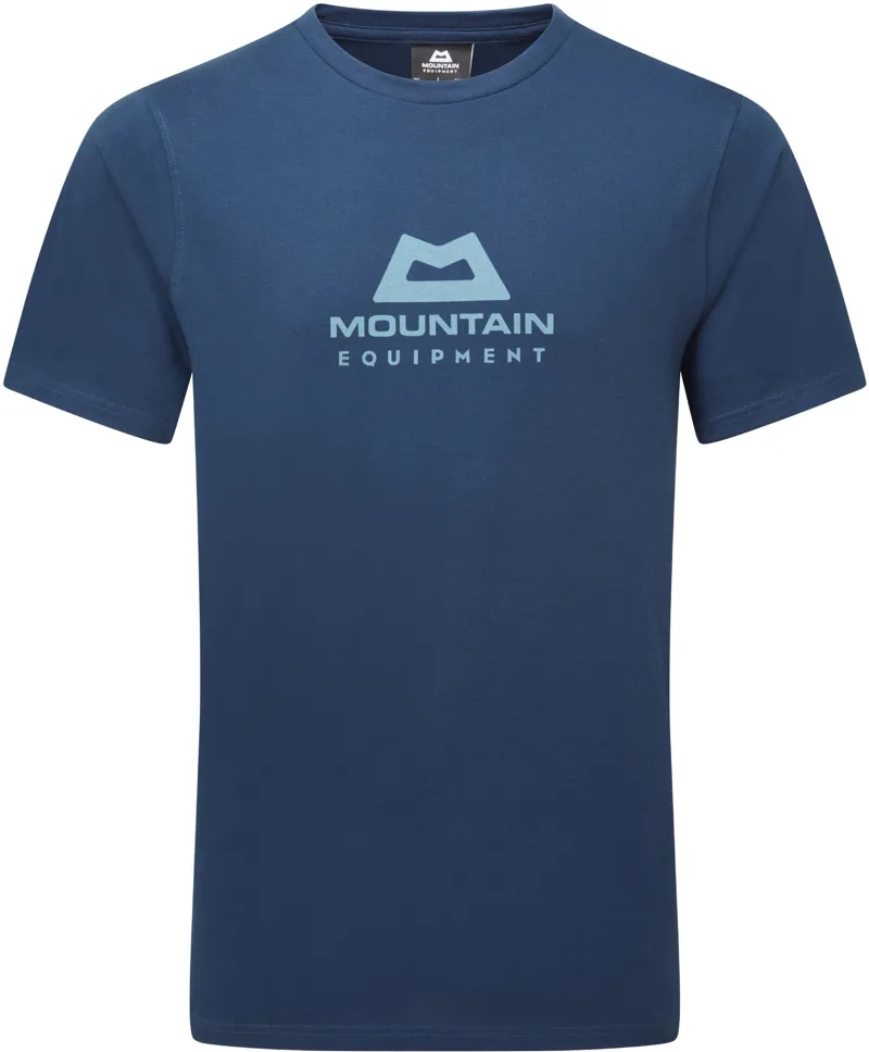 Mountain Equipment Mens Emblem Tee - Denim Blue