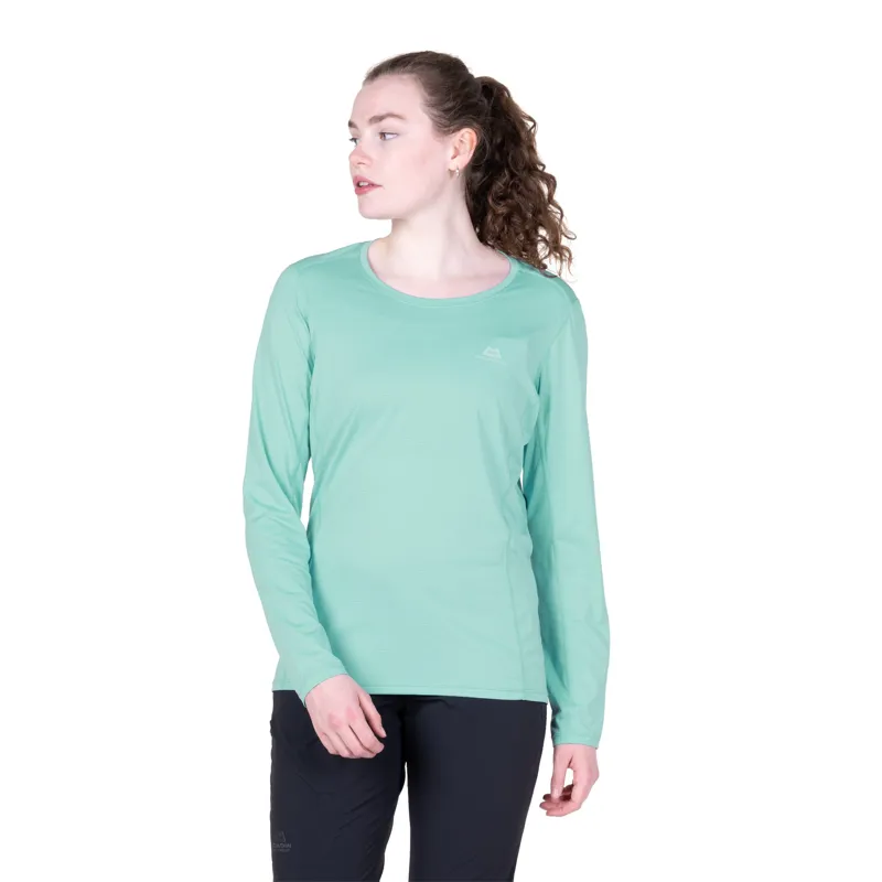 Mountain Equipment Womens Tempi Long Sleeved Tee - Aqua-1
