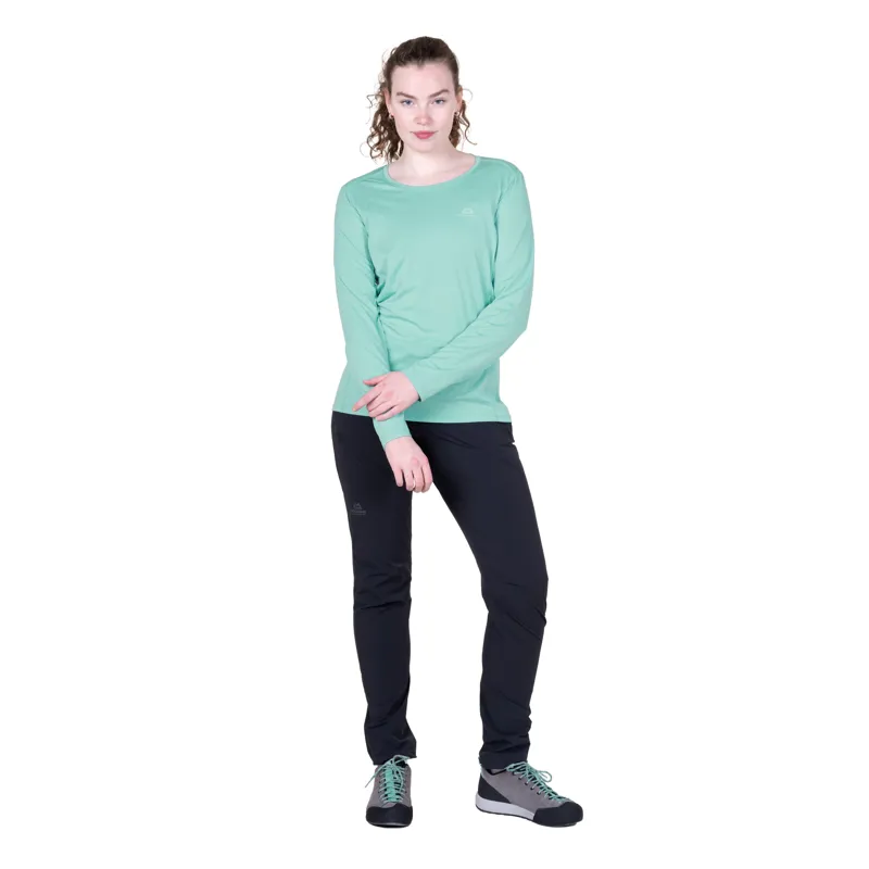 Mountain Equipment Womens Tempi Long Sleeved Tee - Aqua-2