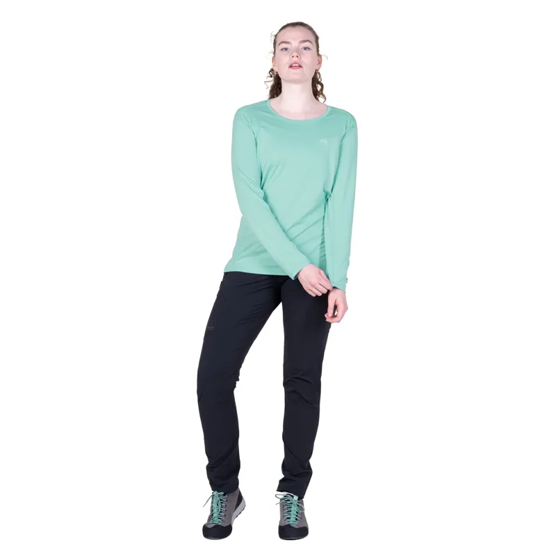 Mountain Equipment Womens Tempi Long Sleeved Tee - Aqua-3