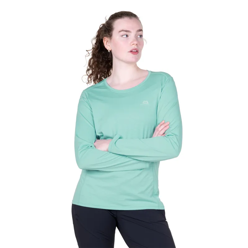 Mountain Equipment Womens Tempi Long Sleeved Tee - Aqua-4