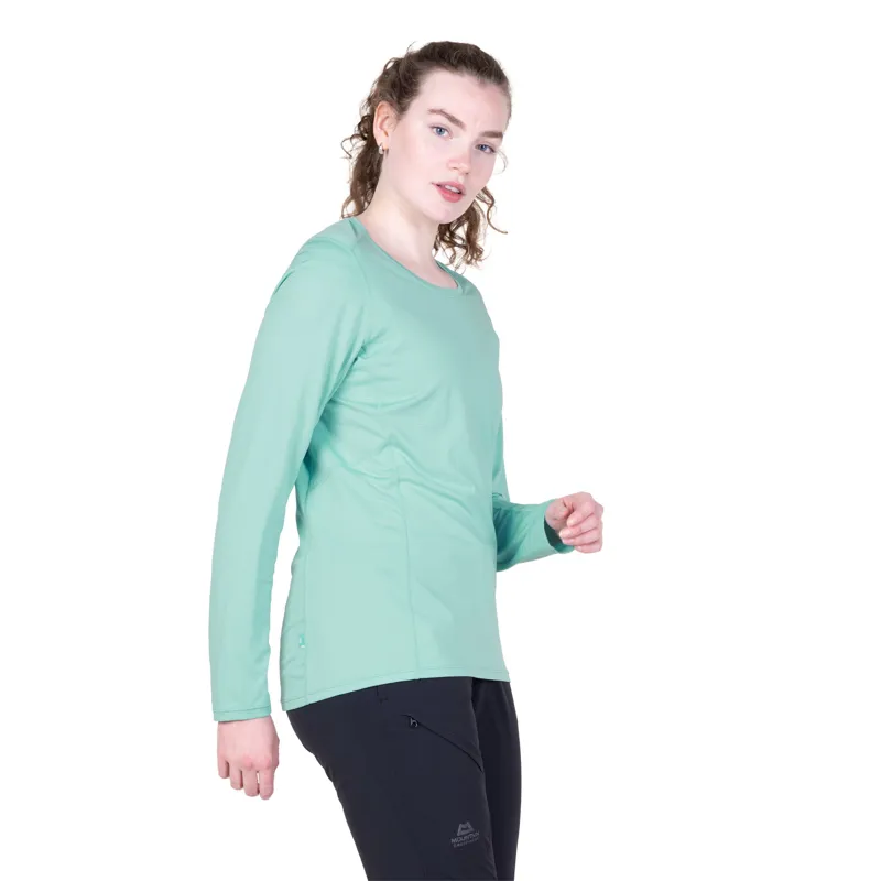 Mountain Equipment Womens Tempi Long Sleeved Tee - Aqua-7