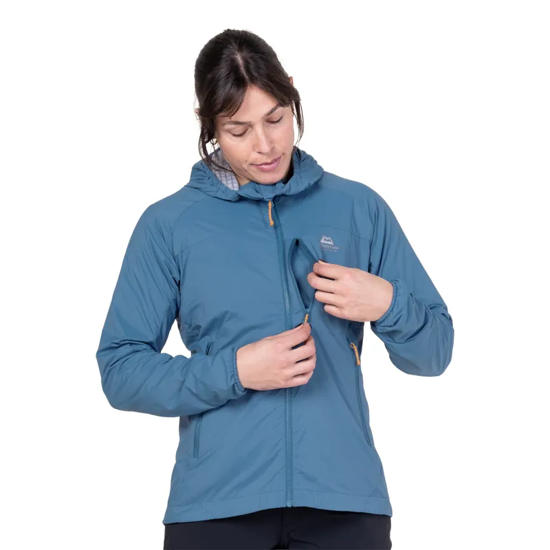 Mountain Equipment Womens Aerotherm Hooded Jacket - Stellar Blue-5