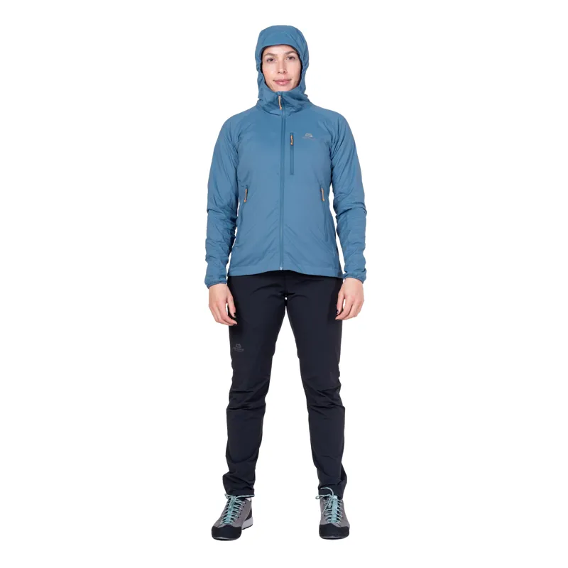Mountain Equipment Womens Aerotherm Hooded Jacket - Stellar Blue-8