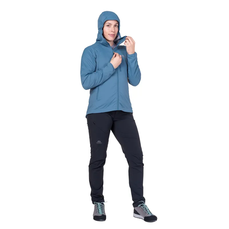 Mountain Equipment Womens Aerotherm Hooded Jacket - Stellar Blue-9