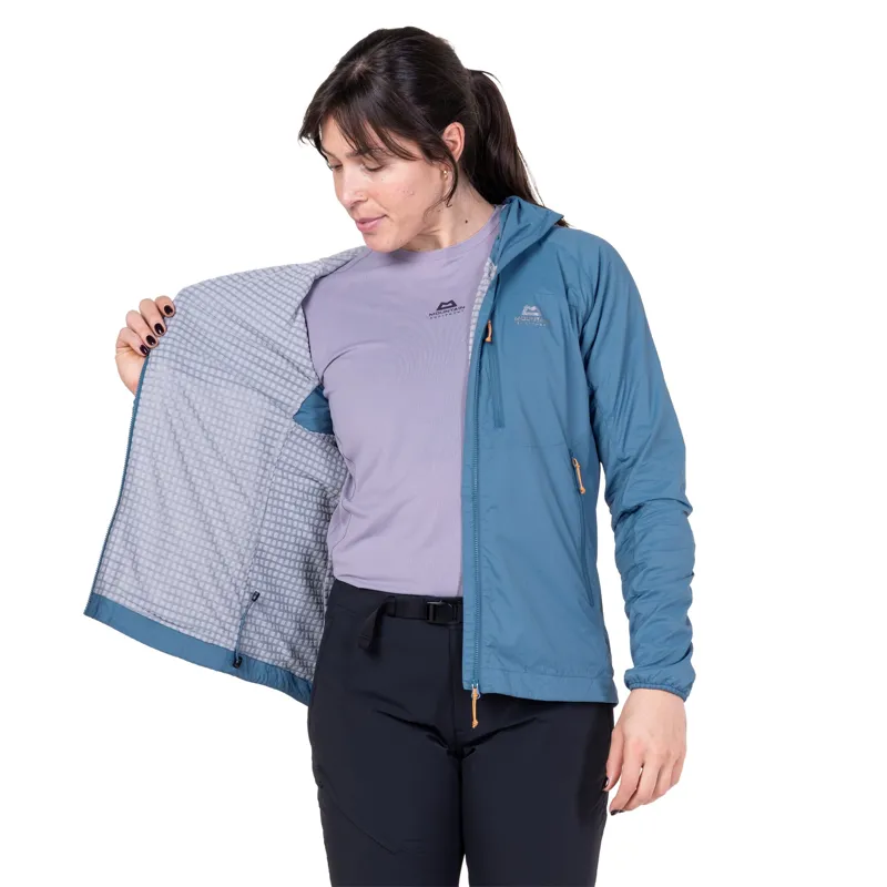 Mountain Equipment Womens Aerotherm Hooded Jacket - Stellar Blue-11