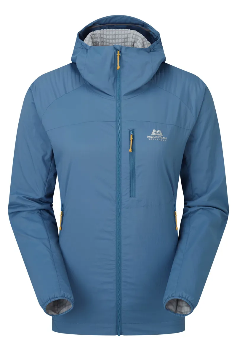Mountain Equipment Womens Aerotherm Hooded Jacket - Stellar Blue