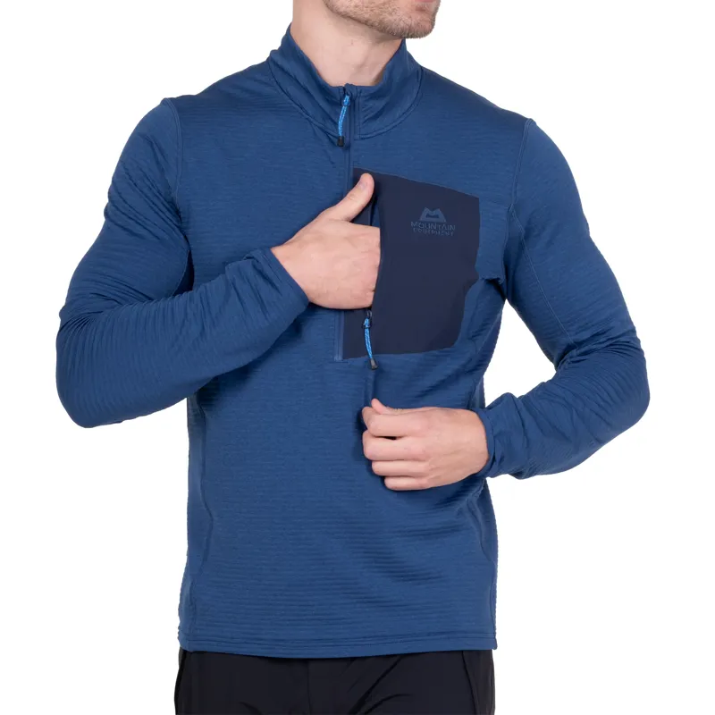 Mountain Equipment Mens Lumiko Zip-T Fleece - Admiral-Cosmos-7